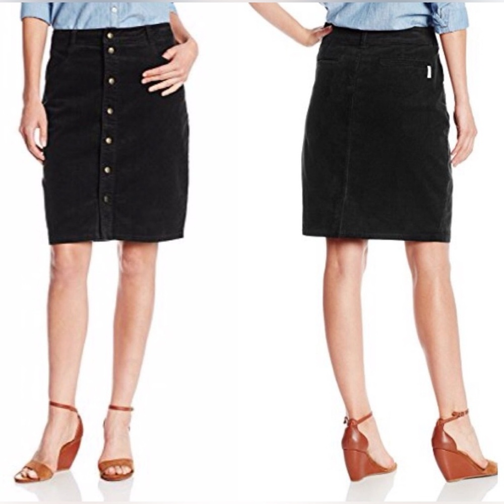 Woolrich • Penns Wood Corduroy Skirt Black Button size 16